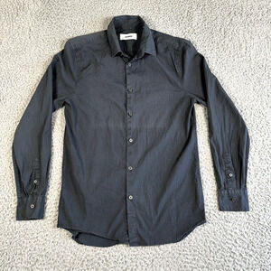Buck Mason Shirt Men's XS Black Button Up Long Sleeve Cotton Lycra Casual‎ Read